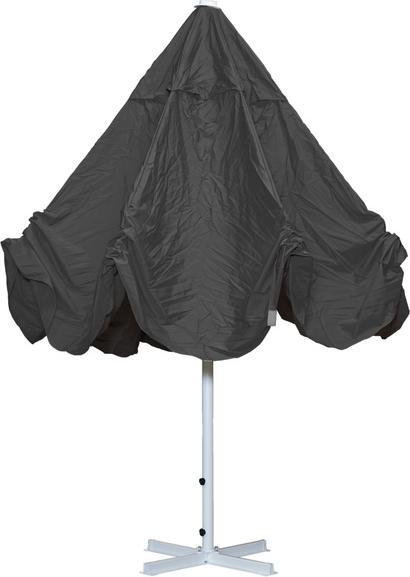 Actual product image Mendler Parasol Meran II, gastronomy market umbrella, Ø 5m polyester/aluminium pole white 28kg - anthracite