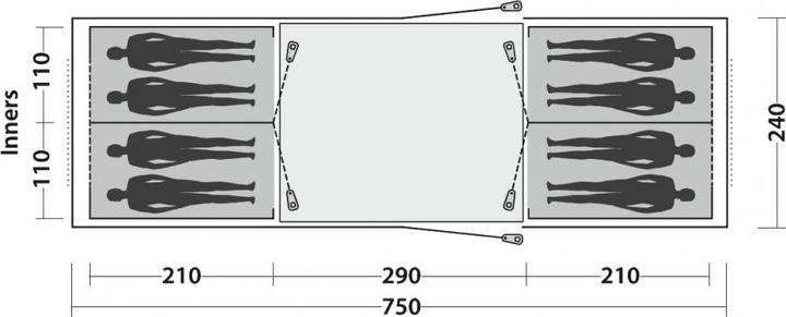 Immagine prodotto Easy Camp Tenda a tunnel Huntsville Twin 800 (Tenda a tunnel, 17.50 kg, 8 persone)