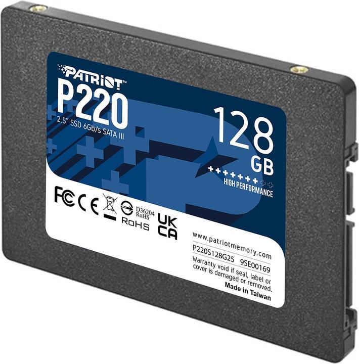 Produktbild Patriot SSD 128GB 2,5" P220 SATA3 550/480 (128 GB, 2.5")
