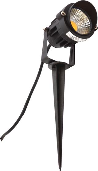 Lumina Swiss LED Gartenspot 6W 2700K schwarz mit 5m Kabel (500 lm, IP65)