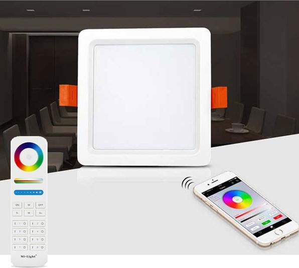 Actual product image Milight LED recessed spotlight Smart Angular 9W RGB+KW/WW (720 lm)