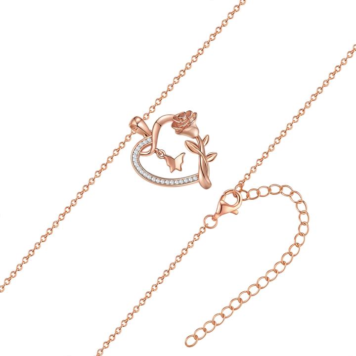 Immagine prodotto Rafaela Donata Collana da donna cuore/farfalla/rosa - 36634 (Argento)