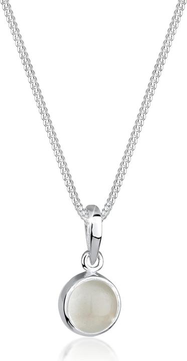 Elli mit Mondstein Anhänger (925 Silber, 45 cm)