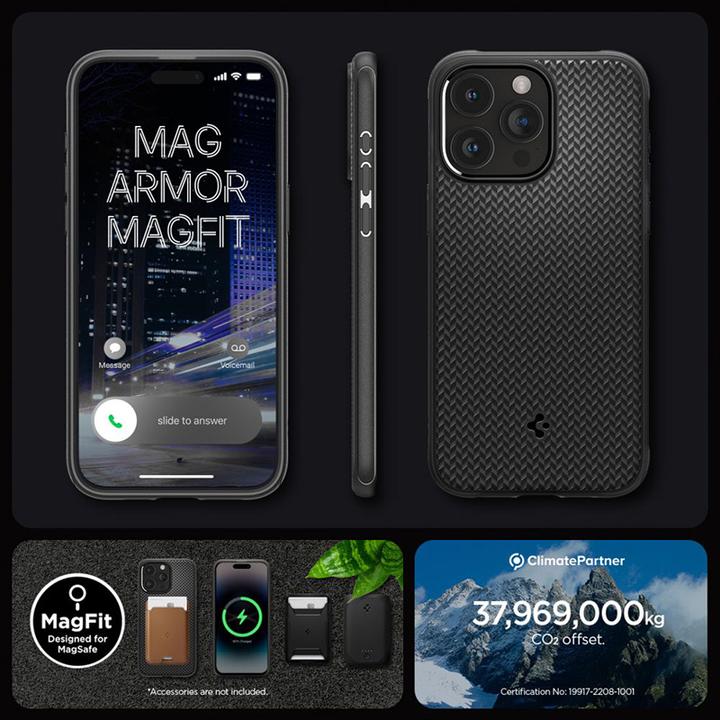 Actual product image Spigen Mag Armor iPhone 15 Pro 6.1" MagSafe czarny/matte black (Apple iPhone 15 Pro)