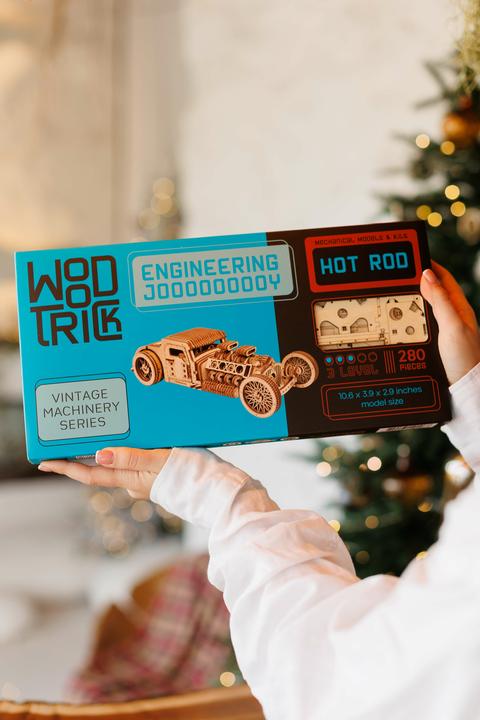 Image du produit Wood Trick Hot Rod - Kit de construction en bois 3D