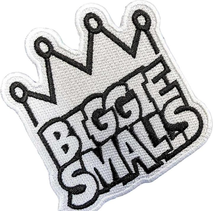 Actual product image Biggie Smalls Woven Crown Logo Iron On Patch