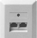 Actual product image Ze-Kom ZE 1 x UAE socket 2x8(8) AP pearl white, 8 contacts occupied, with screw terminals