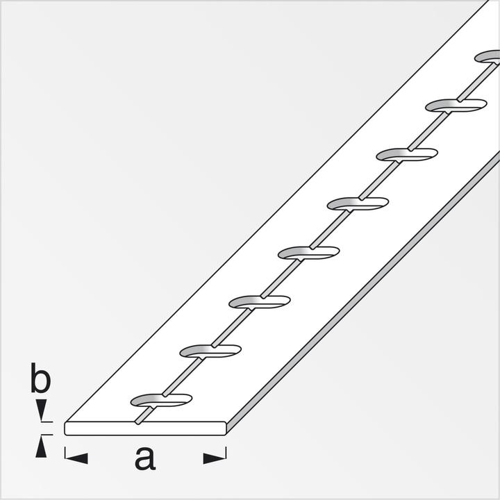 Actual product image Alfer Flat bar alu perforated 1m