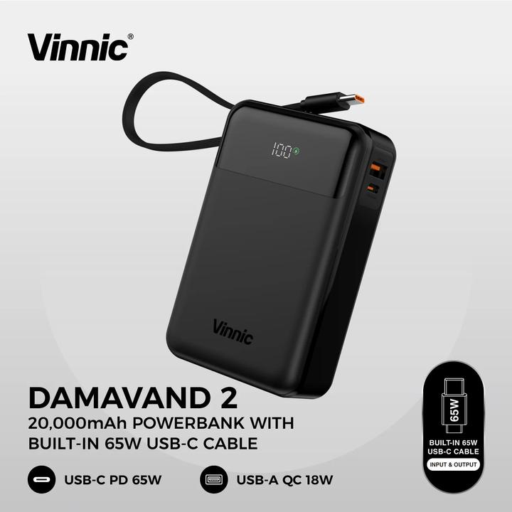 Immagine prodotto Vinnic Damavand 2 (20000 mAh, 65 W, 77 Wh)