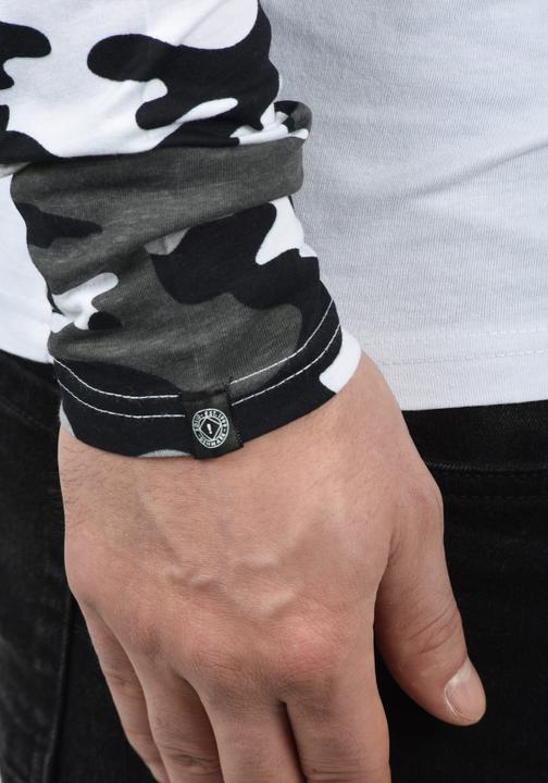 Image du produit Solid Cajus T-Shirt À Manches Longues Camouflage Pour Homme Avec Encolure Rond 100% Coton Imprimé (L)