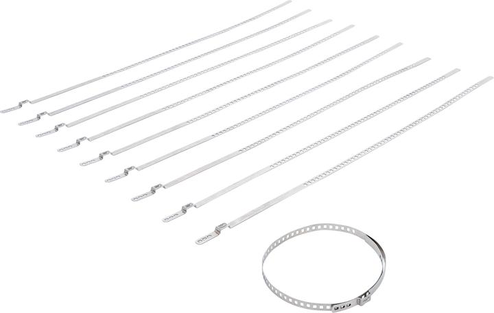 Immagine prodotto BGS Set di morsetti per boccole dell'assale | Acciaio inox | 7 mm | 50 - 120 mm | 10 pezzi. (120 mm)