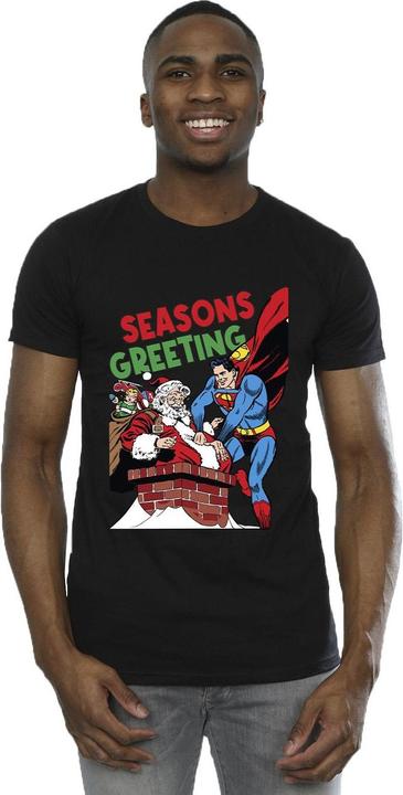 Actual product image Mens Superman Santa Comic T-Shirt (XXL)