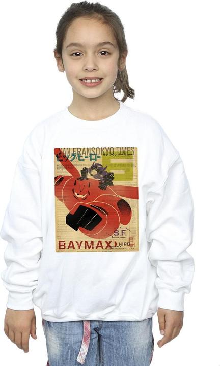 Produktbild Disney Big Hero 6 Baymax Flying Baymax Newspaper Sweatshirt Mädchen (152, 158)