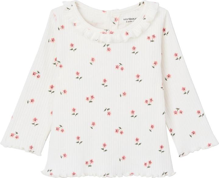 Vertbaudet Bio-Kollektion: geripptes Baby Shirt mit langen Ärmeln