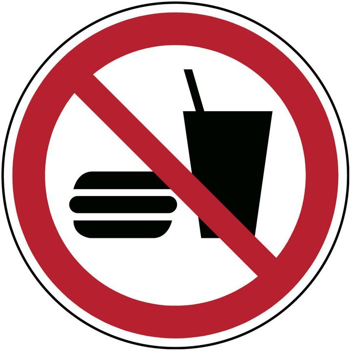 Immagine prodotto Brady Cartello di sicurezza ISO - Vietato mangiare e bere