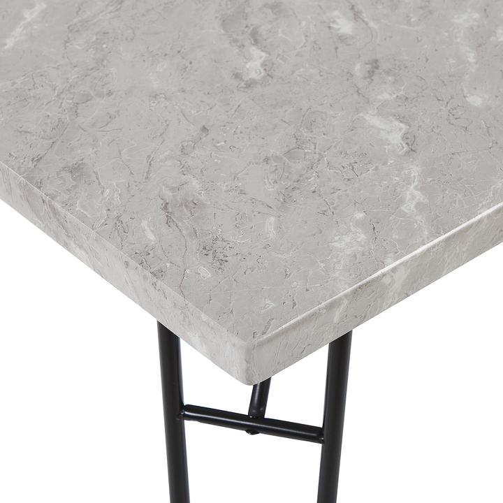 Produktbild Beliani Essgruppe grau Marmor Optik 4-Sitzer 110 x 70 cm KEMPTON (110 x 70 x 76 cm)