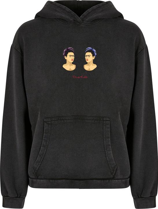 Produktbild Merchcode Ladies Frida Kahlo - The Two Fridas Acid Washed Oversize Hoody - 178039 (XXL)