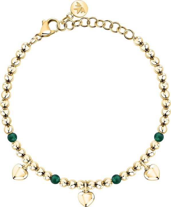 Morellato - Decent gold-plated bracelet with green agates Talismans SAIX15 (19 cm, Edelstahl)
