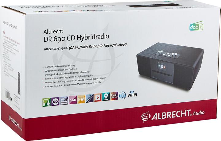 Actual product image Albrecht DR 690 CD (Web radio, DAB+, Bluetooth, Wi-Fi)