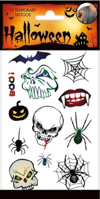 Actual product image Fiesta Tattoos Scary - Halloween