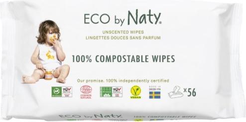 Naty Sensitive wipes (56 Piece)