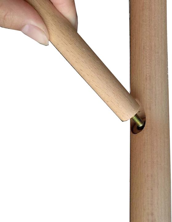 Immagine prodotto Unilux Appendiabiti MIKADO, 8 ganci, design salvaspazio in legno di faggio, ganci arrotondati,...