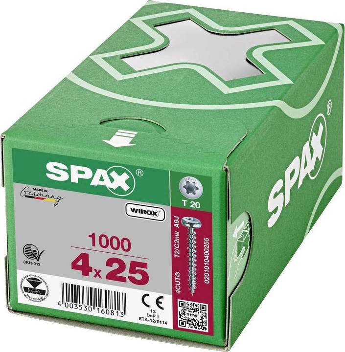 Image du produit Spax Vis à panneaux d'aggloméré PH T20 4,0x25 mm (1000 Vis par pièce)