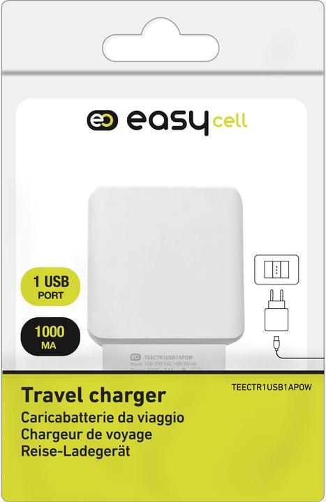 Actual product image Easycell Travel charger with 1A USB