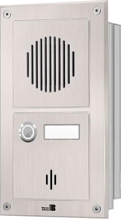 Immagine prodotto Telecom Behnke 2 moduli alluminio 210 x 76 120 mm Posto esterno Serie 20 1 pulsante di chiamata IP BT - TCP/IP