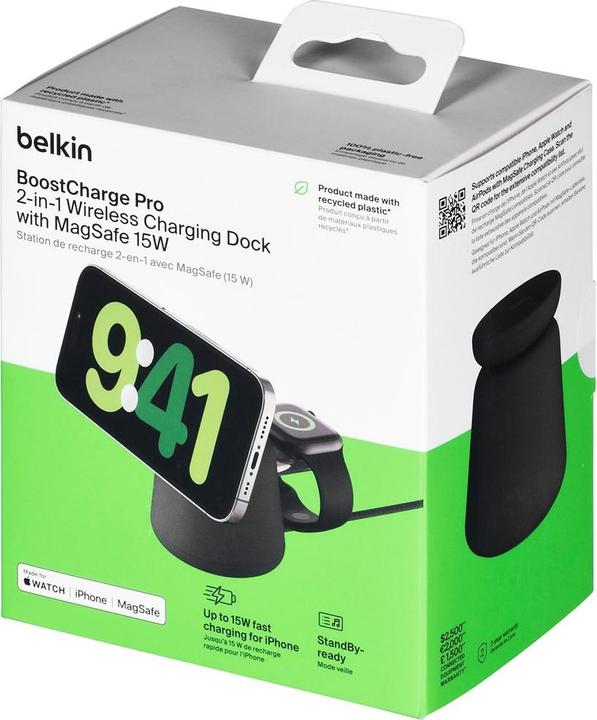 Image du produit Belkin Station de charge BoostCharge Pro 2-en-1 MagSafe (15 W)