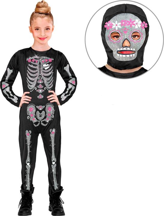Image du produit Widmann Costume de squelette scintillant pour enfants (116)