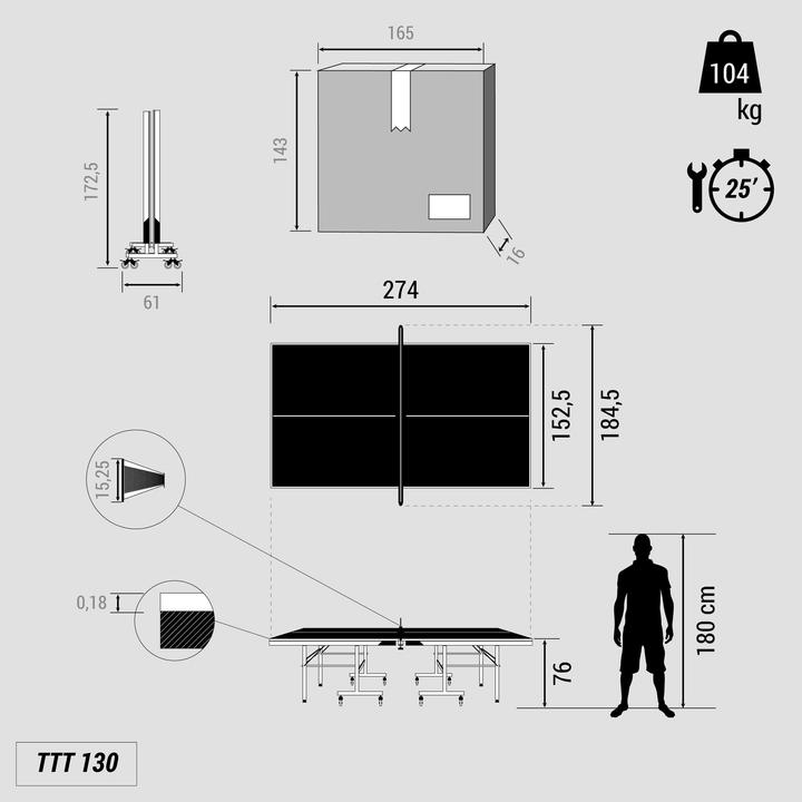 Actual product image Pongori TTT 130