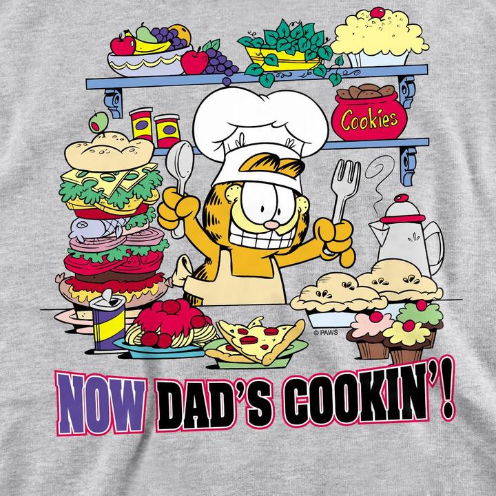 Actual product image Garfield Unisex Adult Now Dad's Cooking Sweatshirt (XXL)