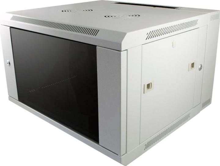 Produktbild Allnet 19 Wandgehäuse 12HE B600 / T600mm 2-teilig *lichtgrau* SMB-Serie (10.86 HE, 19 Zoll Rack)