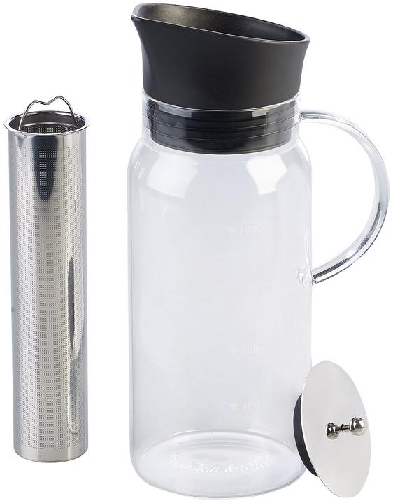 Produktbild Rosenstein & Söhne Cold-Brew-Kaffeebereiter aus Glas, mit Edelstahlfilter (1.20 l)