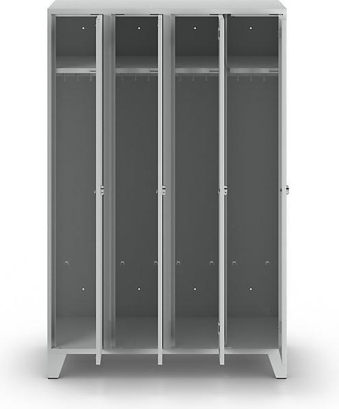 Actual product image Wolf Steel locker with stud feet, compartments cabinet height (120 cm, 185 cm)