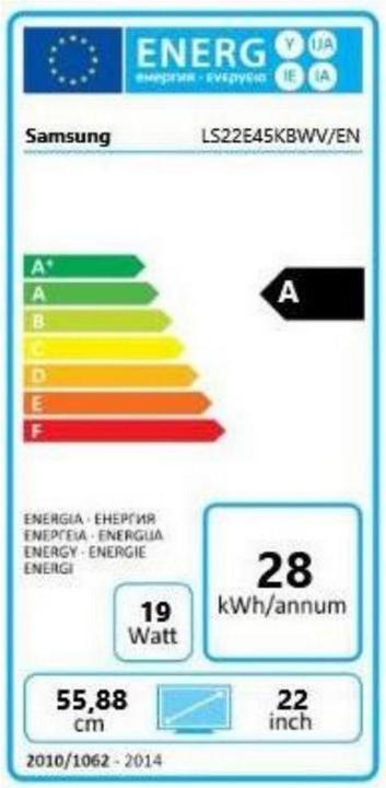 Energie-Label Samsung S22e450bw (1680 x 1050 Pixel, 22")
