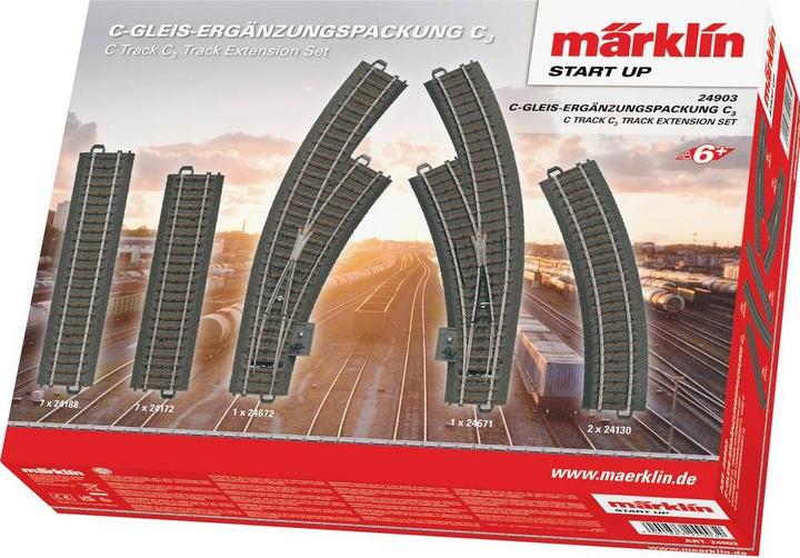 Actual product image Märklin H0 C-track (with ballast) 24903 (Track H0)