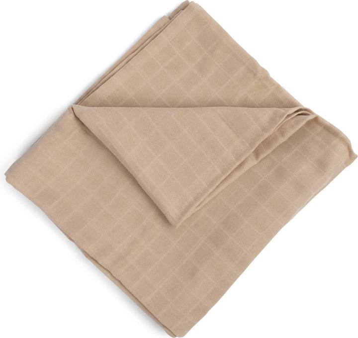 Actual product image Filibabba Muslin Swaddle Diaper 120x120 cm GOTS - Warm Grey (120 cm)