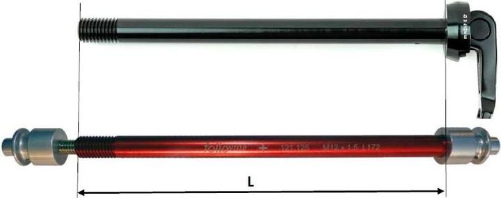 Actual product image FollowMe Thru axle adapter 12 mm aluminium