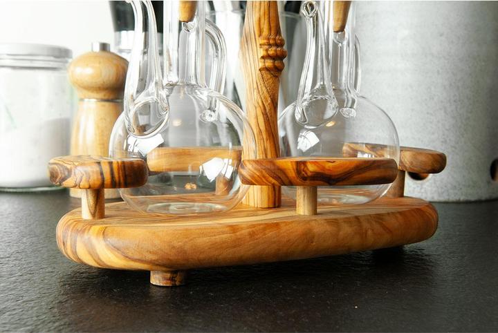Immagine prodotto Natura Punto Oliera in legno con dispenser per aceto e olio