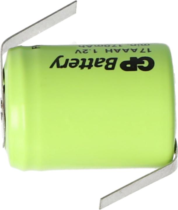 Immagine prodotto AccuCell Batteria KAN 1/3AAA Micro con etichetta a saldare a Z (1 pz., 1/3 AAAA, 150 mAh, Batteria + Caricabatterie)