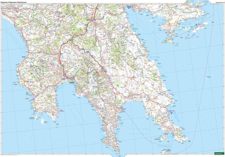 Produktbild Peloponnes, Strassen- und Freizeitkarte