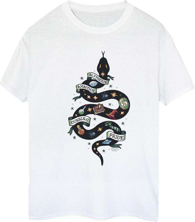 Actual product image Womens/Ladies Slytherin Sketch Cotton Boyfriend T-Shirt (L)