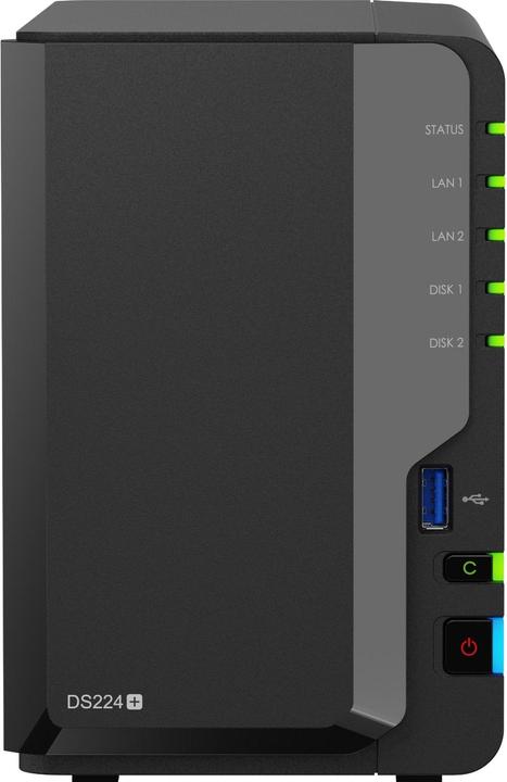 Actual product image Synology DS224+ (2 x 4 TB, WD Red Plus)