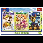 Actual product image Trefl Puzzle 3 x 50 – Paw Patrol (50 pieces)
