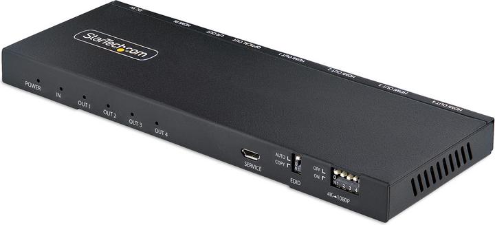 Image du produit StarTech .com 4 Port HDMI Splitter, 4K 60Hz HDMI 2.0 Video, 2.50cm (1") 4 Out HDMI Splitter, 4K HDMI Splitter