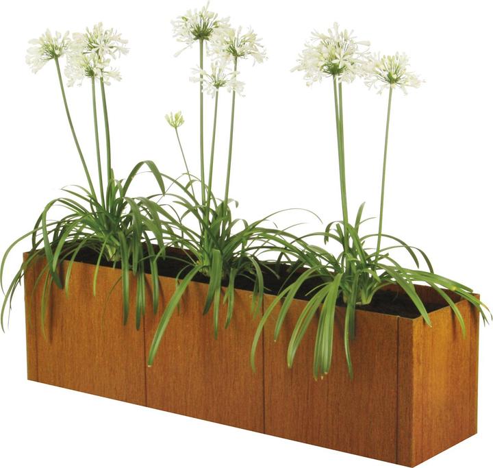 Produktbild Bellissa Hochbeet klassisch pannello Bausatz ohne Boden 116 x 44 x 50 cm Cortenstahl