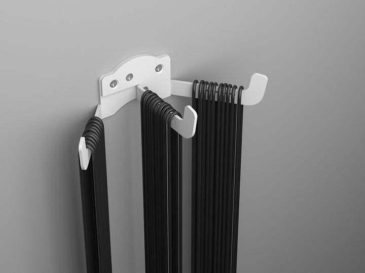 Actual product image Multibrackets Cable holder wall, metal, white, max 2 kg (22.40 cm)