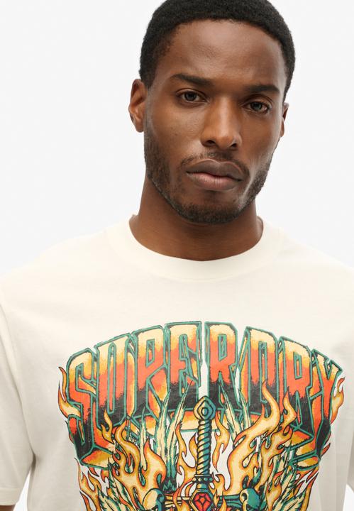Immagine prodotto Superdry Lockeres T-Shirt mit Biker-Rock-Grafik (L)